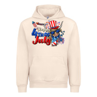 Sandshell Happy 4th of July cow Urban Hoodie - CowGirlArtShop