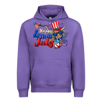 Tulip Happy 4th of July cow Urban Hoodie - CowGirlArtShop