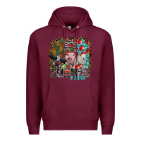 Burgundy summer farm Premium Hoodie - SublimationCraftShop