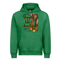 Emerald steppin' into juneteenth heels Urban Hoodie - HRA Design Shop