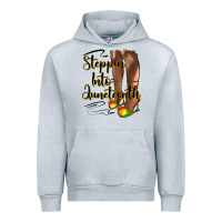 Heather Grey steppin' into juneteenth heels Urban Hoodie - HRA Design Shop