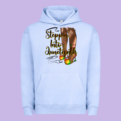 Steppin' Into Juneteenth Heels Urban Hoodie Designed By Hra Design Shop