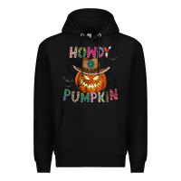 Black howdy pumpkin Premium Hoodie - CowhideDigitalArt