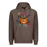 Coffee howdy pumpkin Premium Hoodie - CowhideDigitalArt