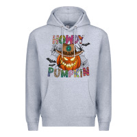 Heather Grey howdy pumpkin Premium Hoodie - CowhideDigitalArt