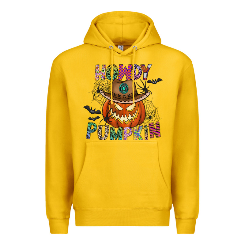 Howdy Pumpkin Premium Hoodie by CowhideDigitalArt | Teevron