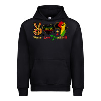 Black peace love juneteenth raised fist Urban Hoodie - HRA Design Shop