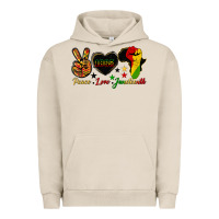 Pigment French Oak peace love juneteenth raised fist Urban Hoodie - HRA Design Shop