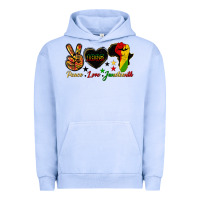 Pigment Grape Ice peace love juneteenth raised fist Urban Hoodie - HRA Design Shop