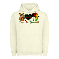 Pigment Pistachio peace love juneteenth raised fist Urban Hoodie - HRA Design Shop