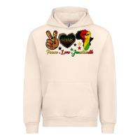 Sandshell peace love juneteenth raised fist Urban Hoodie - HRA Design Shop