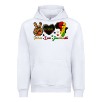 Peace Love Juneteenth Raised Fist Urban Hoodie | Teevron