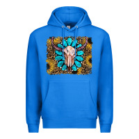 True Royal leopard sunflowers and gemstone skull Premium Hoodie - RanaPortraitStore