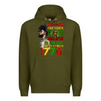 Army Green July 4th Juneteenth 1865 Premium Hoodie - CowGirlArtShop