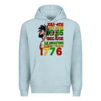 Blue Mist July 4th Juneteenth 1865 Premium Hoodie - CowGirlArtShop