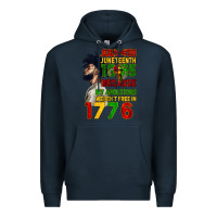 Navy July 4th Juneteenth 1865 Premium Hoodie - CowGirlArtShop