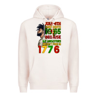 Pale Pink July 4th Juneteenth 1865 Premium Hoodie - CowGirlArtShop