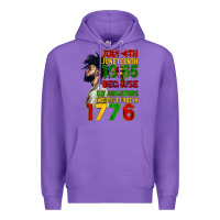 Purple July 4th Juneteenth 1865 Premium Hoodie - CowGirlArtShop