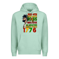 Seafoam July 4th Juneteenth 1865 Premium Hoodie - CowGirlArtShop