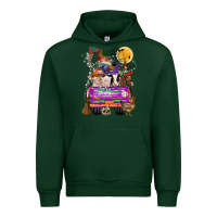 Forest Green Hallloween Farm animals Truck Urban Hoodie - CowhideDigitalArt