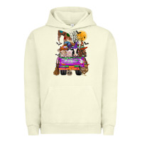 Pigment Pistachio Hallloween Farm animals Truck Urban Hoodie - CowhideDigitalArt