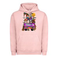 Pigment Salmon Hallloween Farm animals Truck Urban Hoodie - CowhideDigitalArt