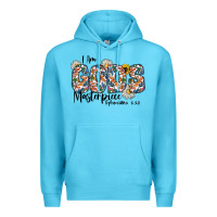 Ocean Blue I Am Gods Master Piece Ephesians Premium Hoodie - CowhideDigitalArt