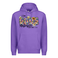 Purple I Am Gods Master Piece Ephesians Premium Hoodie - CowhideDigitalArt