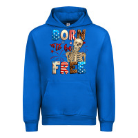 Cobalt Born to be free with skeleton 4th of july Urban Hoodie - Neo Western