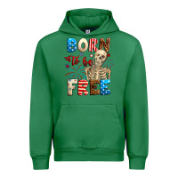 Emerald Born to be free with skeleton 4th of july Urban Hoodie - Neo Western