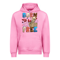 Fuchsia Pink Born to be free with skeleton 4th of july Urban Hoodie - Neo Western