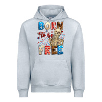 Heather Grey Born to be free with skeleton 4th of july Urban Hoodie - Neo Western
