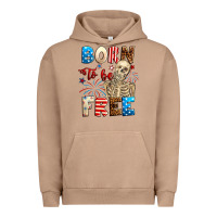 Pigment Burro Born to be free with skeleton 4th of july Urban Hoodie - Neo Western