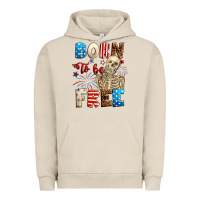 Pigment French Oak Born to be free with skeleton 4th of july Urban Hoodie - Neo Western