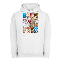 Pigment Lunar Rock Born to be free with skeleton 4th of july Urban Hoodie - Neo Western