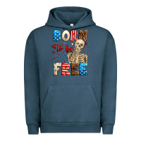Pigment Midnight Navy Born to be free with skeleton 4th of july Urban Hoodie - Neo Western