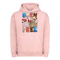 Born To Be Free With Skeleton 4th Of July Urban Hoodie | Teevron