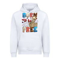 White Born to be free with skeleton 4th of july Urban Hoodie - Neo Western