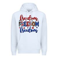 White Freedom freedom freedom Premium Hoodie - Neo Western