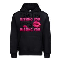 Black i wish i was kissing you instead of missing you Urban Hoodie - FaDigitalArtStudio