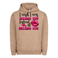 Pigment Burro i wish i was kissing you instead of missing you Urban Hoodie - FaDigitalArtStudio