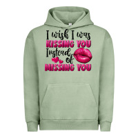 Pigment Oil Green i wish i was kissing you instead of missing you Urban Hoodie - FaDigitalArtStudio