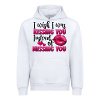White i wish i was kissing you instead of missing you Urban Hoodie - FaDigitalArtStudio