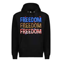 Black Freedom freedom freedom Premium Hoodie - Neo Western