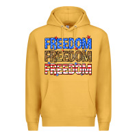 Mustard Freedom freedom freedom Premium Hoodie - Neo Western