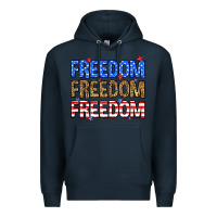 Navy Freedom freedom freedom Premium Hoodie - Neo Western