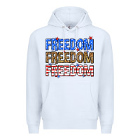 White Freedom freedom freedom Premium Hoodie - Neo Western