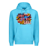 Ocean Blue Land that we love 4th of july Premium Hoodie - CowGirlArtShop
