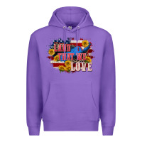 Purple Land that we love 4th of july Premium Hoodie - CowGirlArtShop