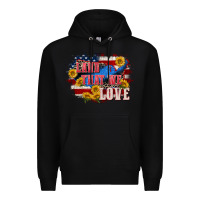Black Land that we love 4th of july Premium Hoodie - CowGirlArtShop